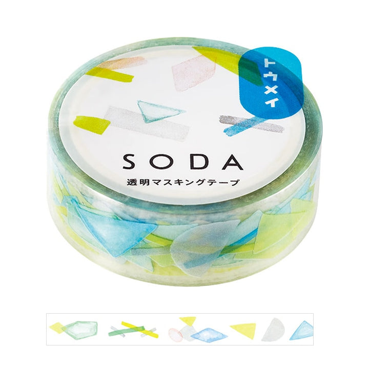 Hitotoki Soda Transparent Masking Tape Shape — roll front