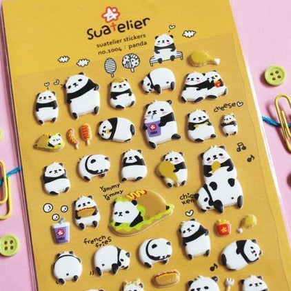 Load image into Gallery viewer, Suatelier Panda sticker, Suatelier, Sticker, suatelier-panda-sticker-1004, For Crafters, Stickers, Cityluxe
