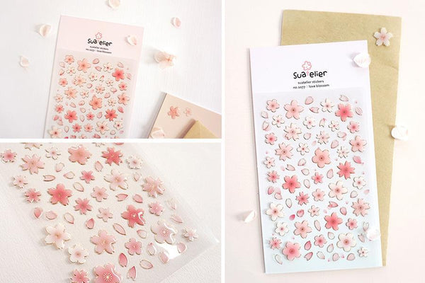 Load image into Gallery viewer, Suatelier Love Blossom sticker, Suatelier, Sticker, suatelier-love-blossom-sticker-1077, For Crafters, Stickers, Cityluxe
