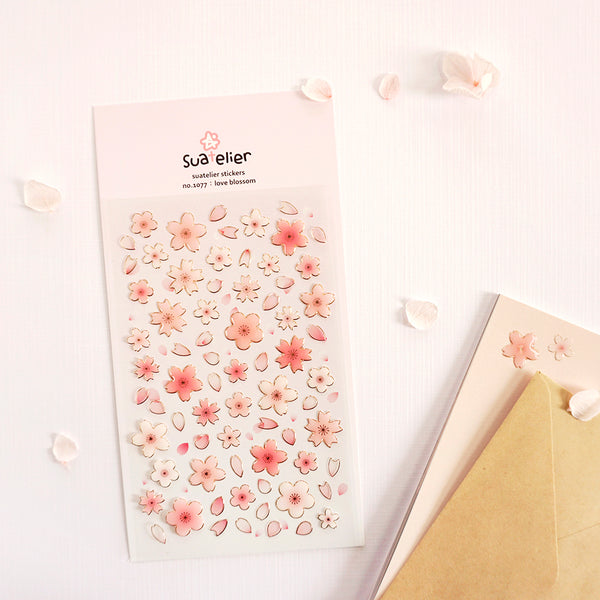 Load image into Gallery viewer, Suatelier Love Blossom sticker, Suatelier, Sticker, suatelier-love-blossom-sticker-1077, For Crafters, Stickers, Cityluxe

