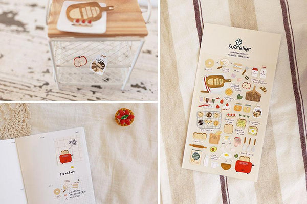 Load image into Gallery viewer, Suatelier I Like Bread Sticker, Suatelier, Sticker, suatelier-i-like-bread-sticker-1083, For Crafters, Stickers, Cityluxe
