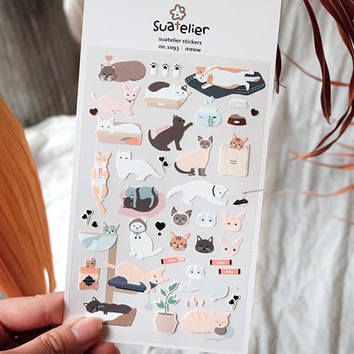 Load image into Gallery viewer, Suatelier Meow sticker, Suatelier, Sticker, suatelier-meow-sticker, For Crafters, Stickers, Cityluxe
