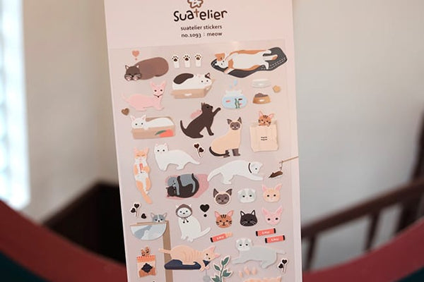 将图片加载到图库查看器，Suatelier Meow sticker, Suatelier, Sticker, suatelier-meow-sticker, For Crafters, Stickers, Cityluxe
