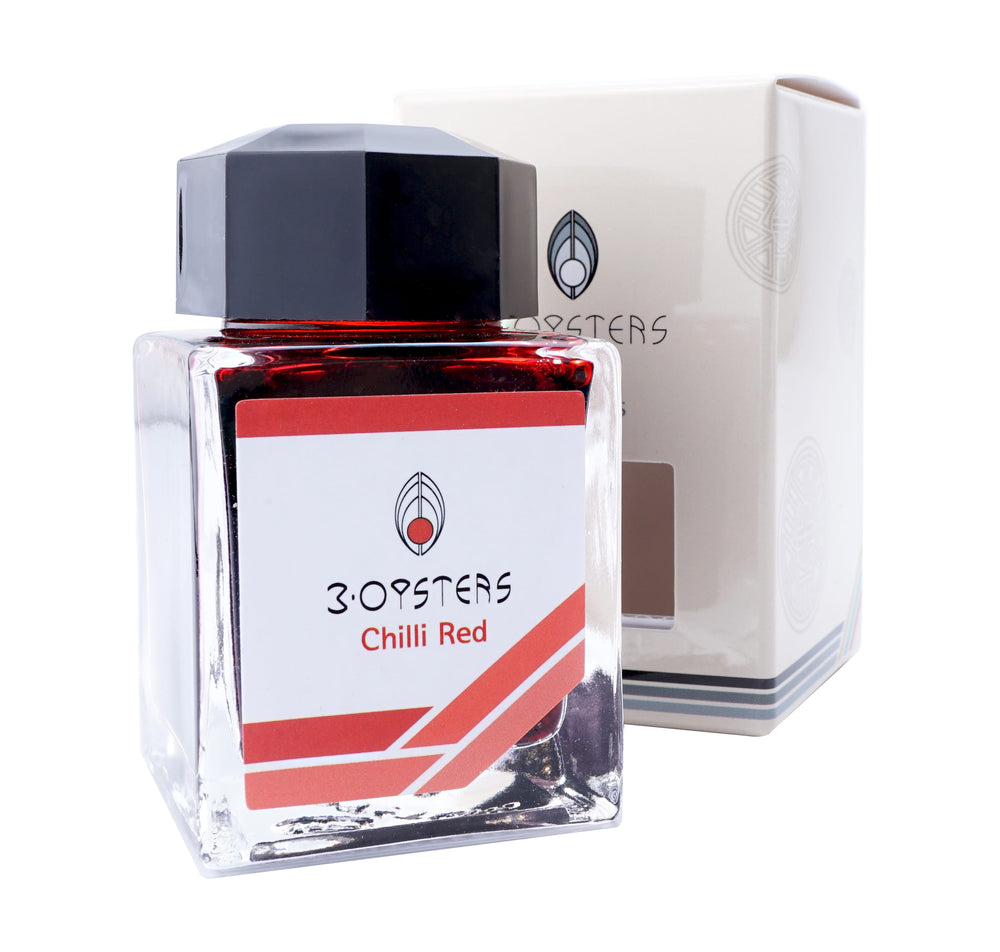 3 Oysters Delicious 38ml Ink Bottle Chili Red, 3 Oysters, Ink Bottle, oysters-delicious-30ml-ink-bottle-chili-red, 3 Oysters I.COLOR.U, Ink & Refill, Ink bottle, Pen Lovers, Red, Cityluxe