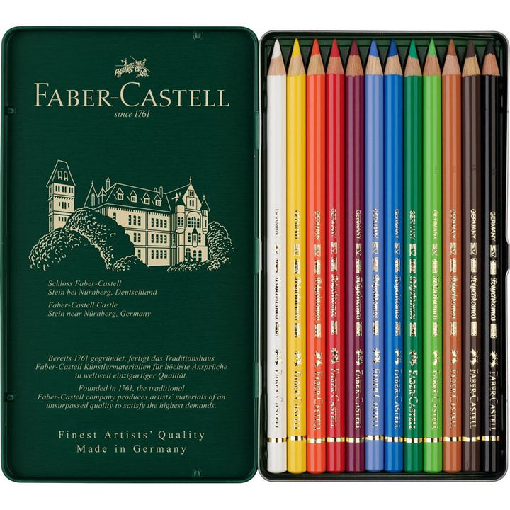 Faber-Castell Polychromos Artist Colour Pencil Set of 12, Faber-Castell, Colour Pencil, faber-castell-polychromos-artist-colour-pencil-set-of-12, , Cityluxe