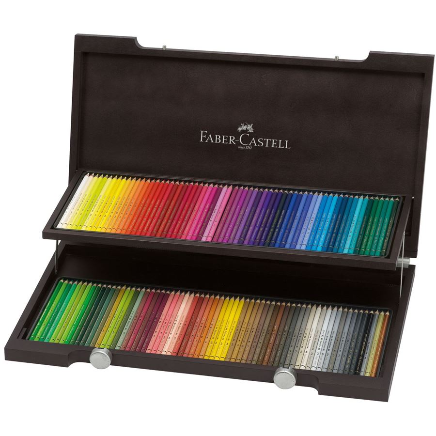 Faber-Castell Polychromos Artist Colour Pencil in Wooden Case of 120, Faber-Castell, Colour Pencil, faber-castell-polychromos-artist-colour-pencil-in-wooden-case-of-120, Professional artists, Cityluxe