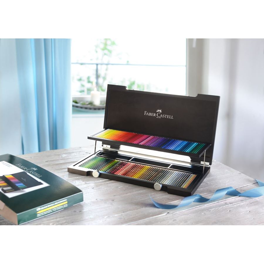 Faber-Castell Polychromos Artist Colour Pencil in Wooden Case of 120, Faber-Castell, Colour Pencil, faber-castell-polychromos-artist-colour-pencil-in-wooden-case-of-120, Professional artists, Cityluxe