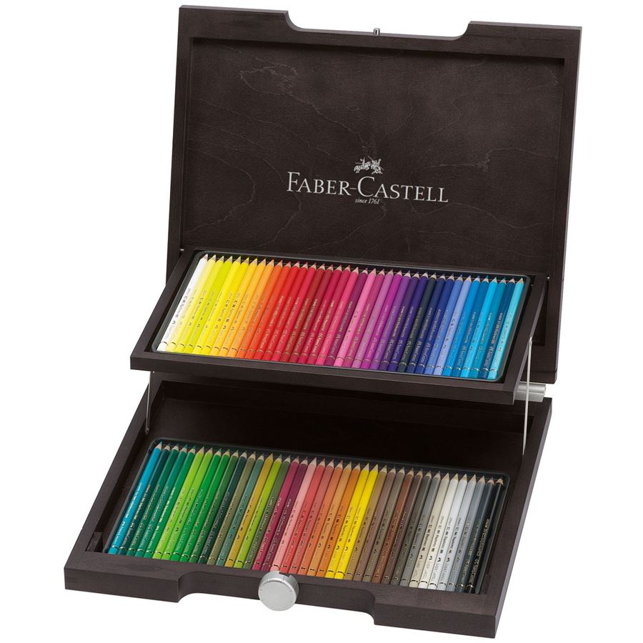 Faber-Castell Polychromos Artist Colour Pencil in Wooden Case of 72, Faber-Castell, Colour Pencil, faber-castell-polychromos-artist-colour-pencil-in-wooden-case-of-72, Professional artists, Cityluxe