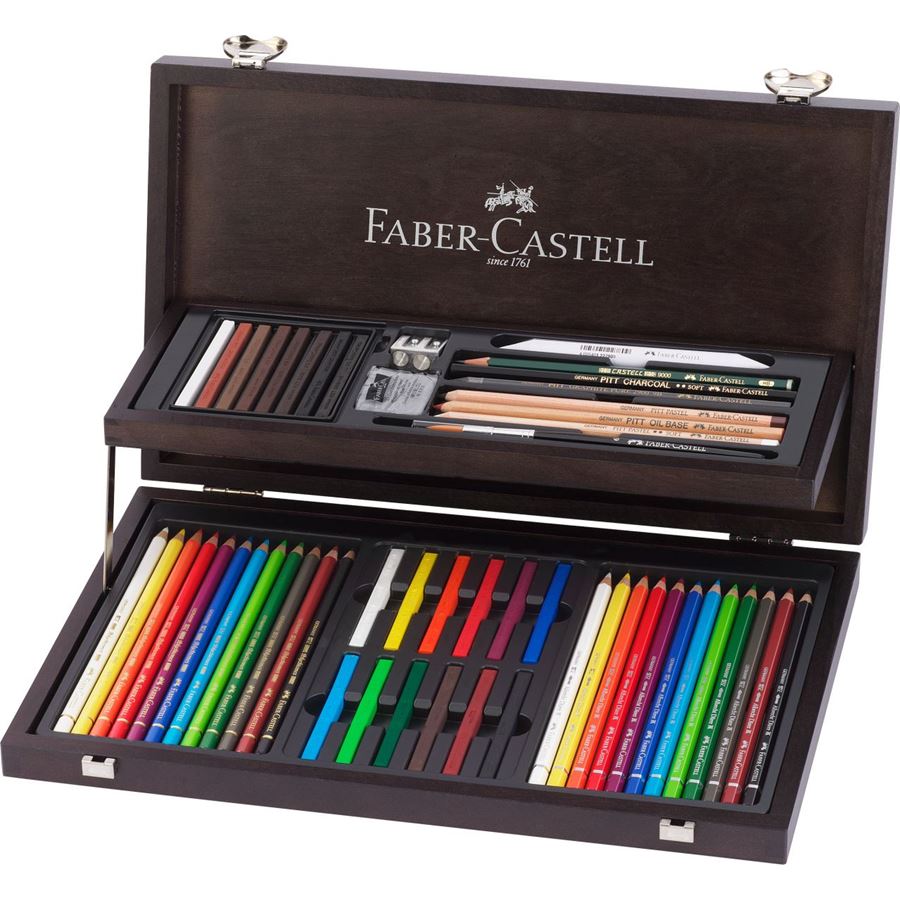 Faber-Castell Art & Graphic Compendium in Wooden Case of 31, Faber-Castell, Colour Pencil, faber-castell-art-graphic-compendium-in-wooden-case-of-31, Professional artists, Cityluxe