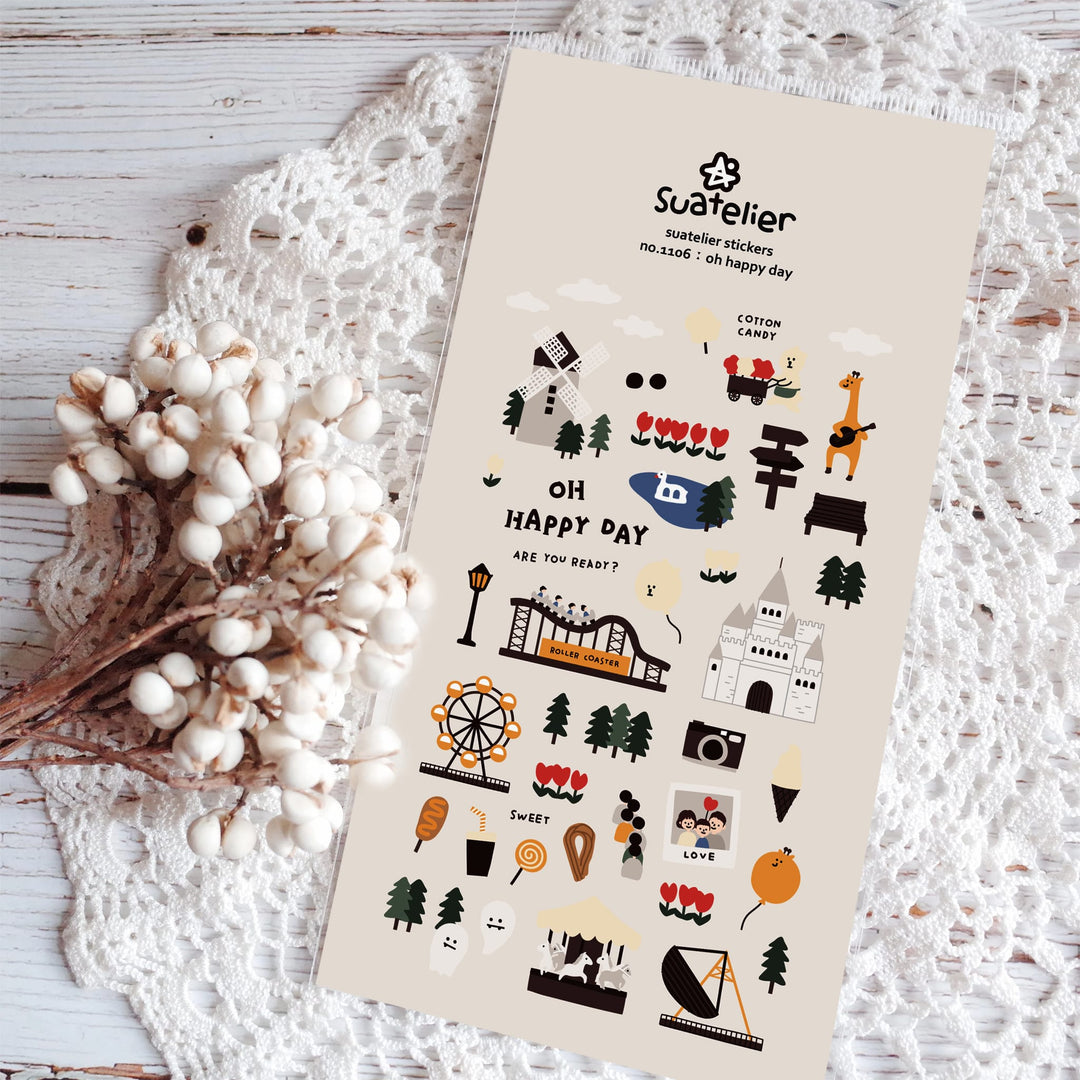 Suatelier Oh Happy Day Sticker, Suatelier, Sticker, suatelier-oh-happy-day-sticker, , Cityluxe