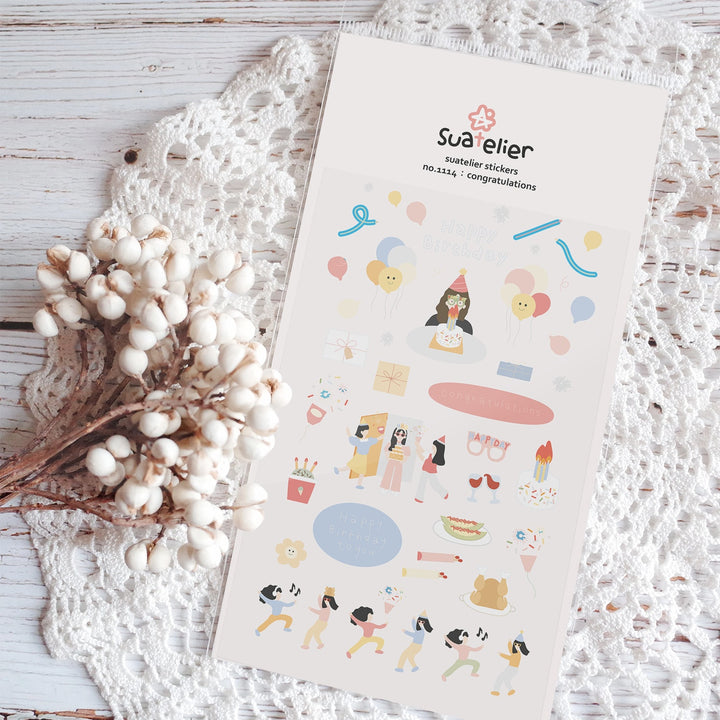 Suatelier Congratulations Sticker, Suatelier, Sticker, suatelier-congratulations-sticker, , Cityluxe