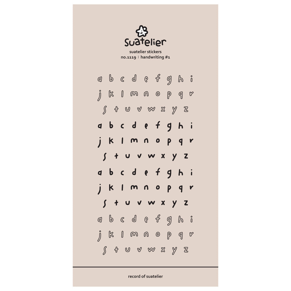 Suatelier Sticker Handwriting#1, Suatelier, Sticker, suatelier-sticker-handwriting-1, , Cityluxe