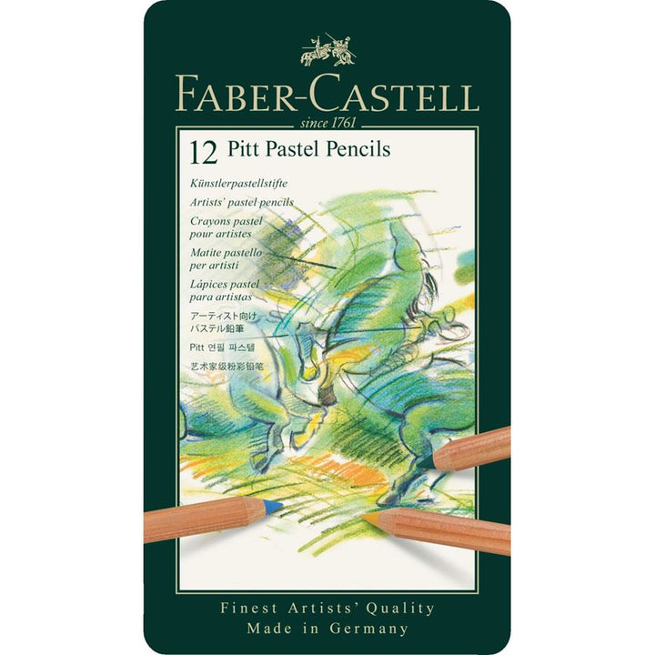 Faber-Castell PITT Pastel Pencil Set of 12, Faber-Castell, Colour Pencil, faber-castell-pitt-pastel-pencil-set-of-12, , Cityluxe