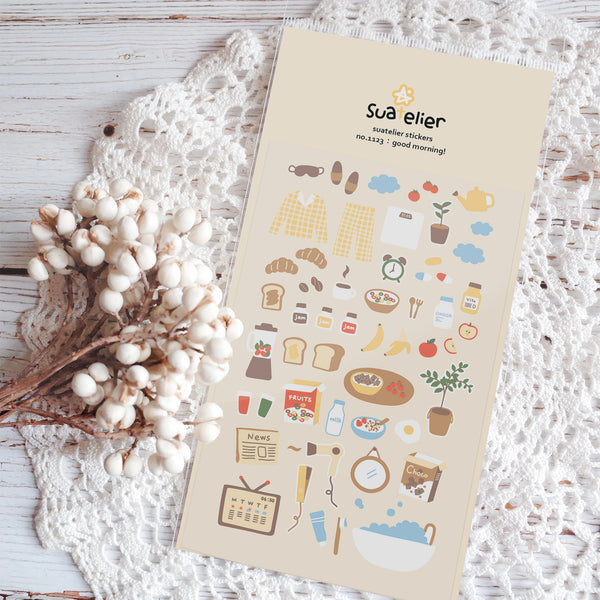 Load image into Gallery viewer, Suatelier Good Morning! Sticker, Suatelier, Sticker, suatelier-good-morning-sticker, , Cityluxe

