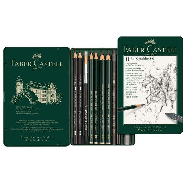 Load image into Gallery viewer, Faber-Castell PITT Graphite Set of 11, Faber-Castell, Pencil, faber-castell-pitt-graphite-set-of-11, , Cityluxe
