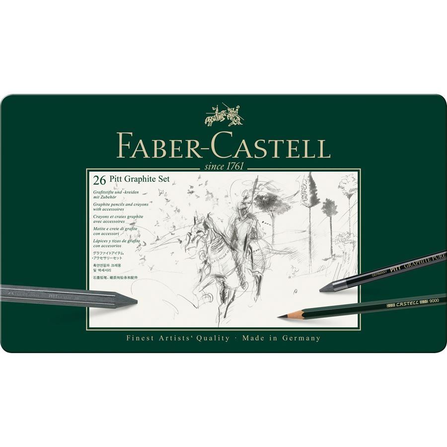 Faber-Castell PITT Graphite Set of 26, Faber-Castell, Pencil, faber-castell-pitt-graphite-set-of-26, , Cityluxe
