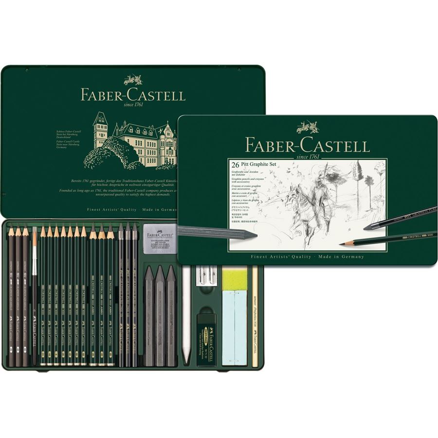 Faber-Castell PITT Graphite Set of 26, Faber-Castell, Pencil, faber-castell-pitt-graphite-set-of-26, , Cityluxe