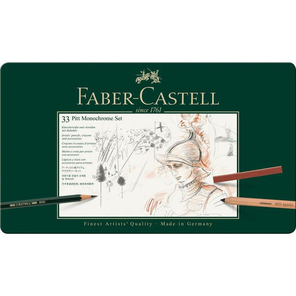 Load image into Gallery viewer, Faber-Castell PITT Monochrome Set of 33, Faber-Castell, Pencil, faber-castell-pitt-monochrome-set-of-33, Charcoal Pencils, Cityluxe
