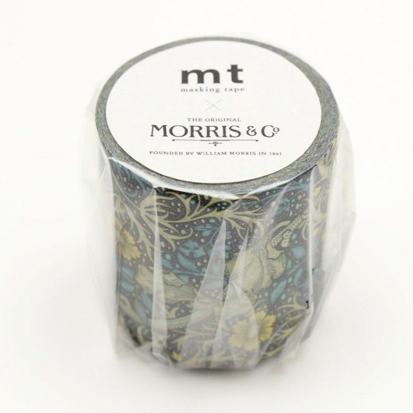 MT x William Morris Washi Tape Seaweed, MT Tape, Washi Tape, mt-william-morris-seaweed-washi-tape-mtwill10, blue, For Crafters, washi tape, Yellow, Cityluxe