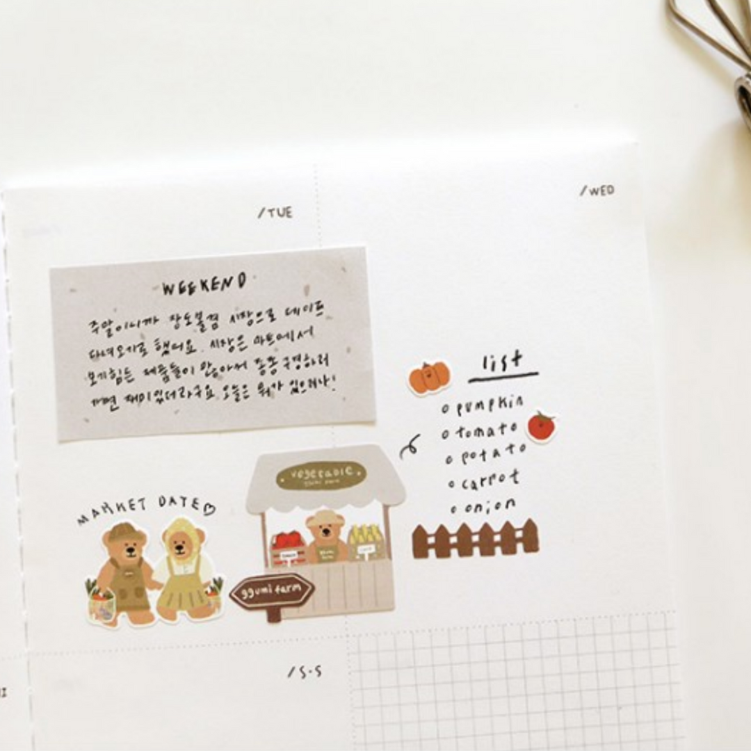 Suatelier Daily Deco Stickers -  Ggumi Farm Sticker — detail view
