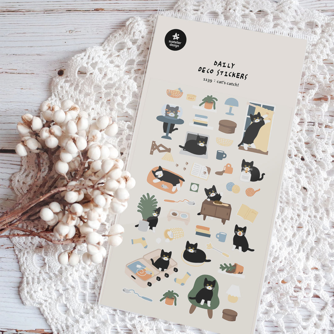 Suatelier Cat's Catch Sticker, Suatelier, Sticker, suatelier-cats-catch-sticker, , Cityluxe