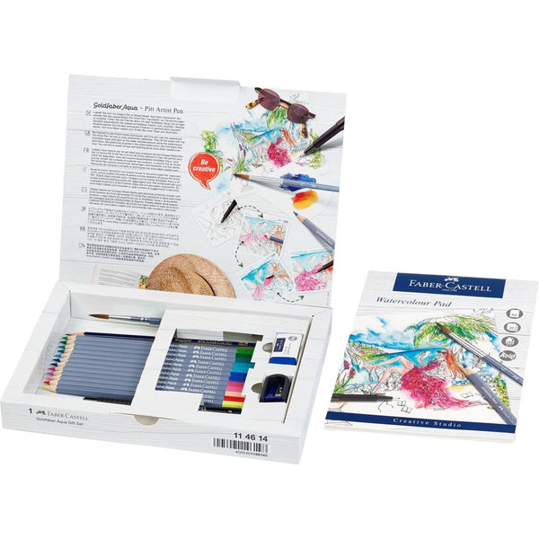 Load image into Gallery viewer, Faber-Castell Goldfaber Aqua Watercolour Pencil Gift Set, Faber-Castell, Colour Pencil, faber-castell-goldfaber-aqua-watercolour-pencil-gift-set, Gift Set, Cityluxe
