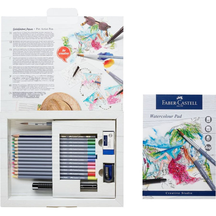 Faber-Castell Goldfaber Aqua Watercolour Pencil Gift Set — tip detail