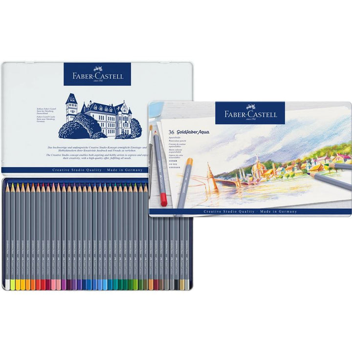 Faber-Castell Goldfaber Aqua Watercolour Pencil Tin of 36 — tip detail