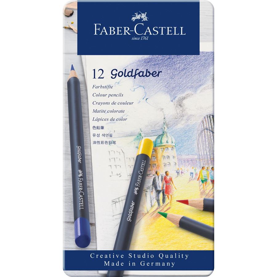 Faber-Castell Goldfaber Colour Pencil Tin of 12, Faber-Castell, Colour Pencil, faber-castell-goldfaber-colour-pencil-tin-of-12, , Cityluxe