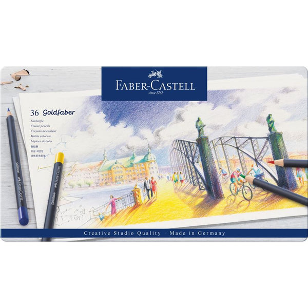 Load image into Gallery viewer, Faber-Castell Goldfaber Colour Pencil Tin of 36, Faber-Castell, Colour Pencil, faber-castell-goldfaber-colour-pencil-tin-of-36, , Cityluxe
