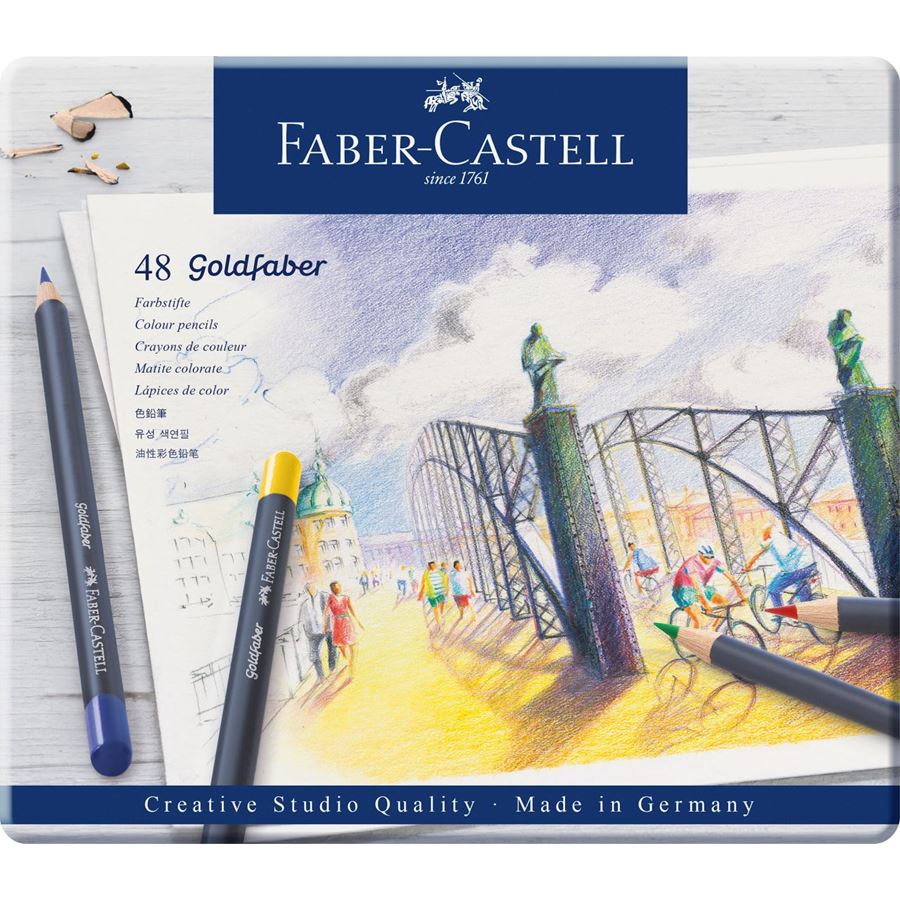 Faber-Castell Goldfaber Colour Pencil Tin of 48, Faber-Castell, Colour Pencil, faber-castell-goldfaber-colour-pencil-tin-of-48, , Cityluxe