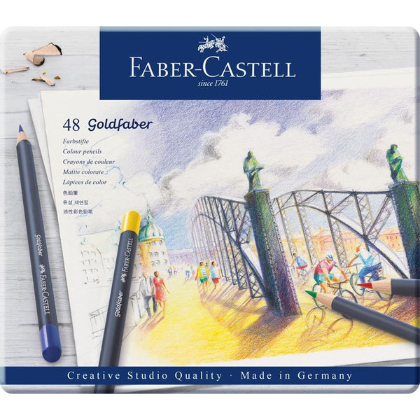 Load image into Gallery viewer, Faber-Castell Goldfaber Colour Pencil Tin of 48, Faber-Castell, Colour Pencil, faber-castell-goldfaber-colour-pencil-tin-of-48, , Cityluxe
