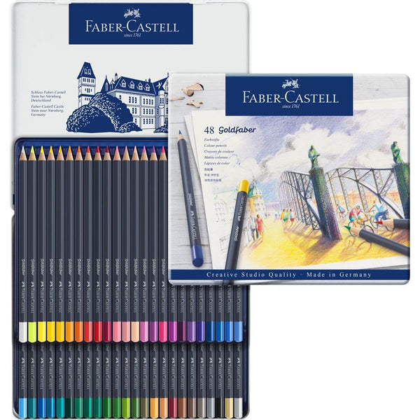 Load image into Gallery viewer, Faber-Castell Goldfaber Colour Pencil Tin of 48, Faber-Castell, Colour Pencil, faber-castell-goldfaber-colour-pencil-tin-of-48, , Cityluxe
