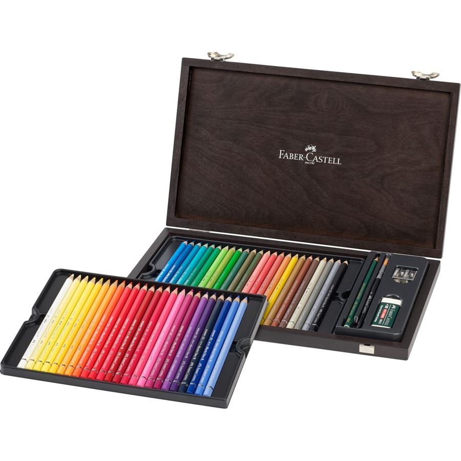 Faber-Castell Albrecht Dürer Watercolour Pencil in Wooden Case of 48, Faber-Castell, Watercolour, faber-castell-albrecht-durer-watercolour-pencil-in-wooden-case-of-48, , Cityluxe