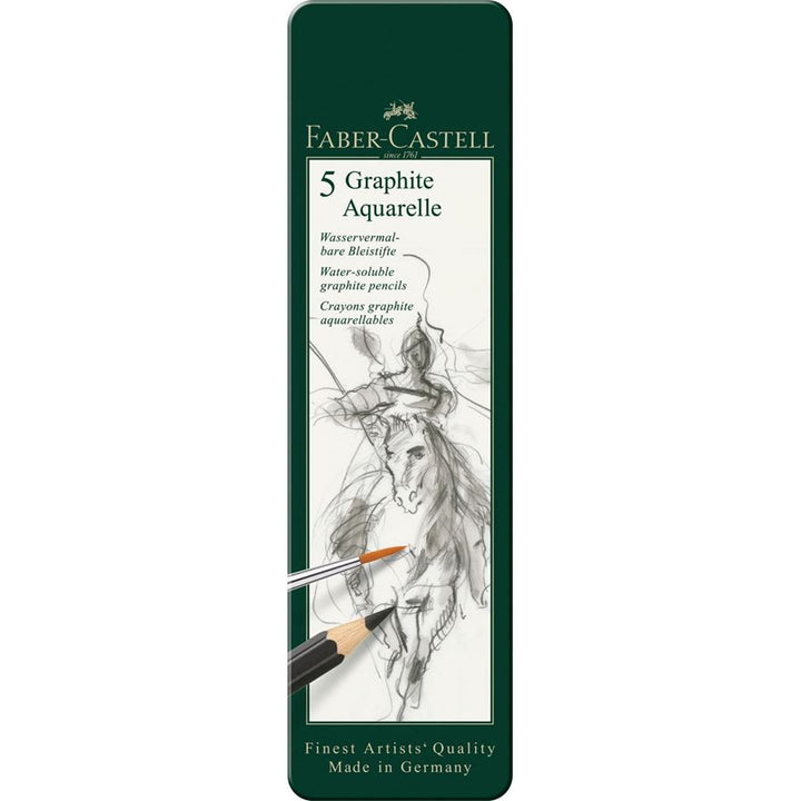 Faber-Castell Graphite Aquarelle Pencil Set of 5, Faber-Castell, Pencil, faber-castell-graphite-aquarelle-pencil-set-of-5, , Cityluxe