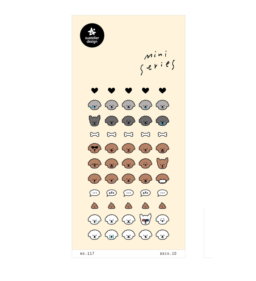 Suatelier Sticker Deco. 10 (Puppy), Suatelier, Sticker, suatelier-sticker-deco-10-puppy, For Crafters, New August, Stickers, Cityluxe