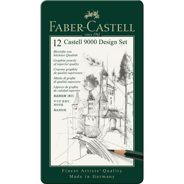 Load image into Gallery viewer, Faber-Castell Castell 9000 Graphite Pencil Design Set of 12, Faber-Castell, Pencil, faber-castell-castell-9000-graphite-pencil-design-set-of-12, Drawing, Cityluxe
