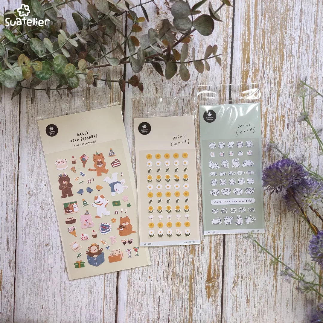 Suatelier Daily Deco Stickers - Sticker Oh Party Day! — flat lay