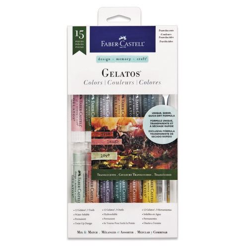 Faber-Castell Gelatos Watersoluble Crayons Translucent Tones — front view