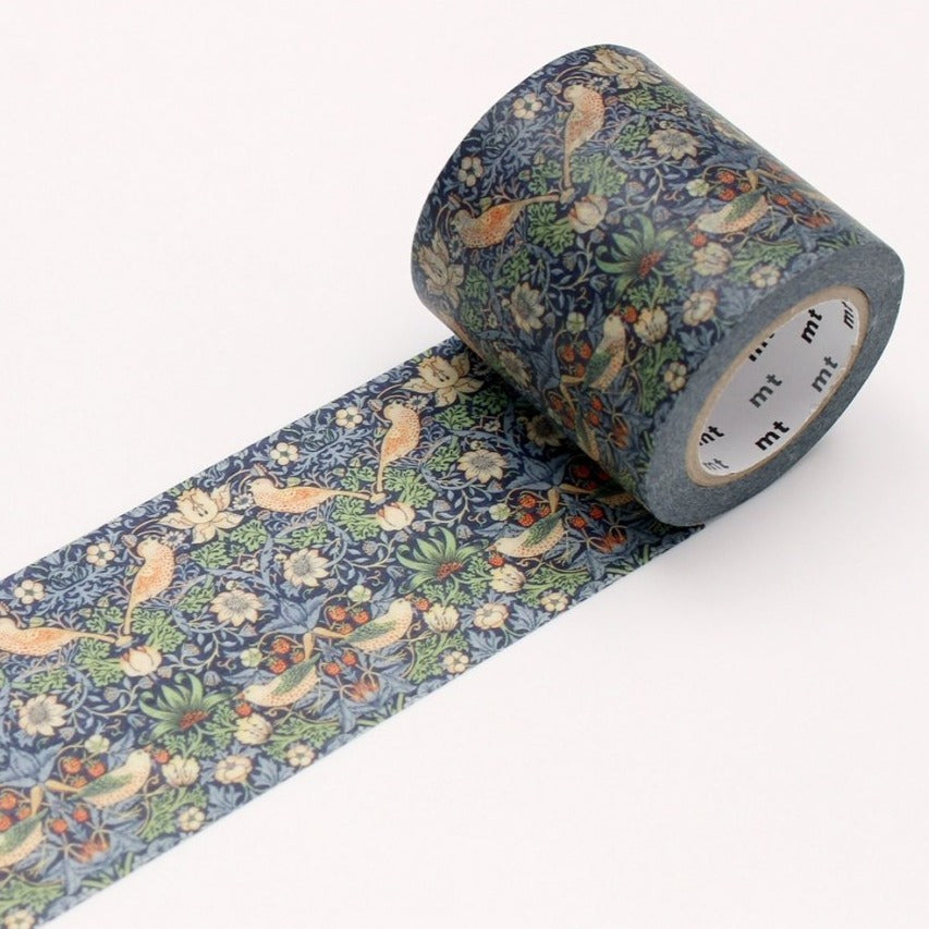 MT x William Morris Washi Tape Strawberry Thief, MT Tape, Washi Tape, mt-william-morris-strawberry-thief-washi-tape-mtwill05, For Crafters, Green, Red, washi tape, Cityluxe