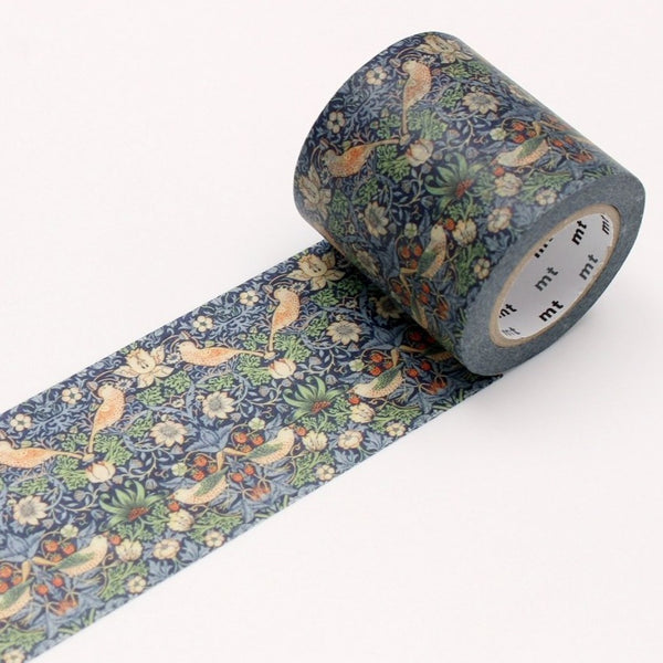 Load image into Gallery viewer, MT x William Morris Washi Tape Strawberry Thief, MT Tape, Washi Tape, mt-william-morris-strawberry-thief-washi-tape-mtwill05, For Crafters, Green, Red, washi tape, Cityluxe

