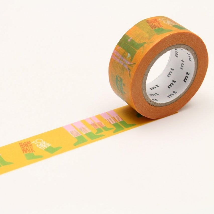 MT x Saul Bass Washi Tape Walk, MT Tape, Washi Tape, mt-saul-bass-walk-washi-tape-mtsaul03, dc, For Crafters, Green, Qty, Red, washi tape, Yellow, Cityluxe