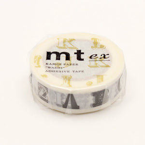 MT EX Washi Tape Alphabet Black R, MT Tape, Washi Tape, mt-ex-alphabet-black-r-washi-tape-mtex1p39, For Crafters, Monochrome, MT EX, Qty, washi tape, Cityluxe