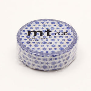MT EX Washi Tape Mini Flower Type, MT Tape, Washi Tape, mt-ex-mini-flower-type-washi-tape-mtex1p100, blue, For Crafters, MT EX, washi tape, Cityluxe