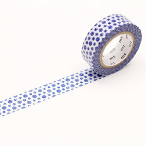MT EX Washi Tape Mini Flower Type, MT Tape, Washi Tape, mt-ex-mini-flower-type-washi-tape-mtex1p100, blue, For Crafters, MT EX, washi tape, Cityluxe