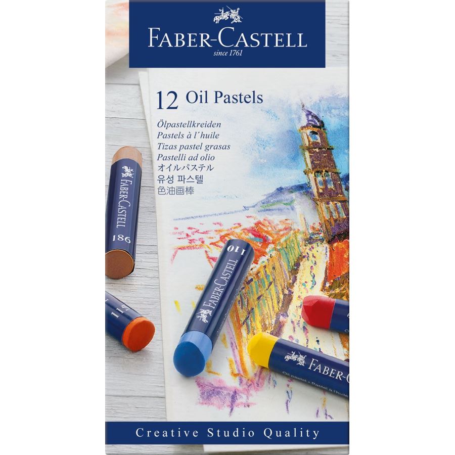 Faber-Castell Creative Studio Oil Pastels Set of 12, Faber-Castell, Crayon, faber-castell-creative-studio-oil-pastels-set-of-12, , Cityluxe