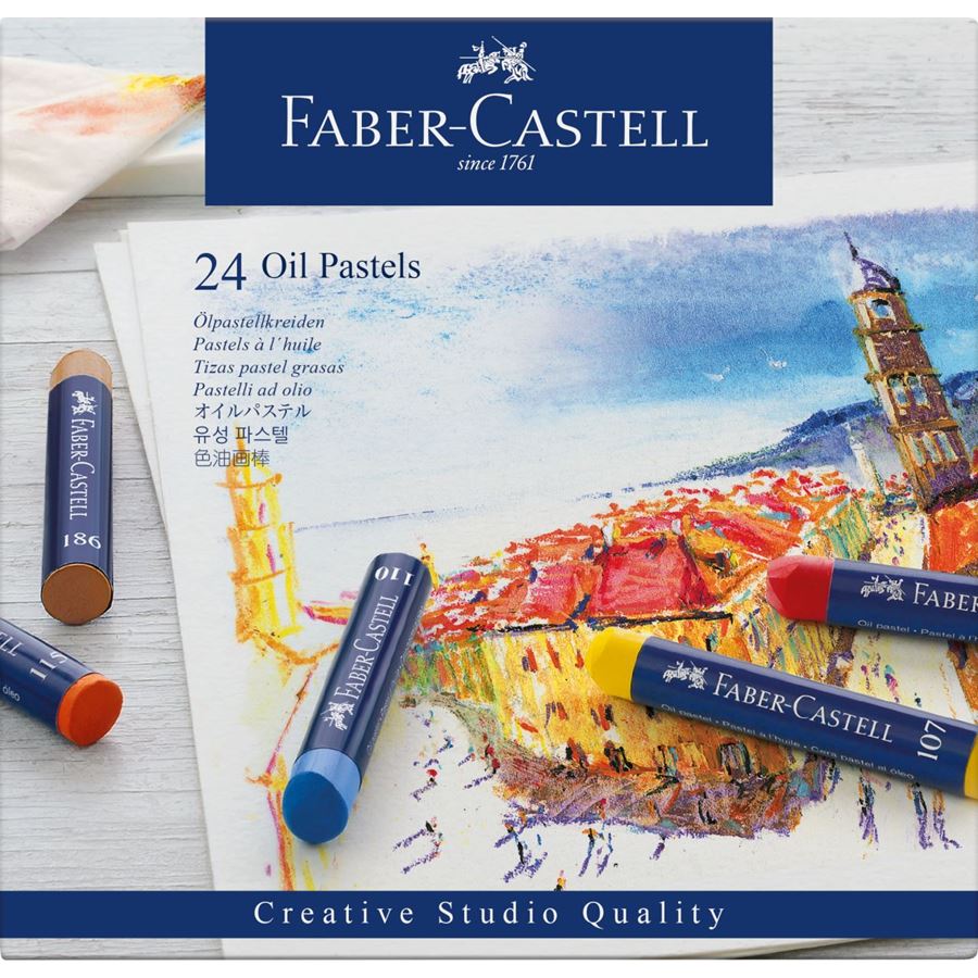 Faber-Castell Creative Studio Oil Pastels Set of 24, Faber-Castell, Crayon, faber-castell-creative-studio-oil-pastels-set-of-24, , Cityluxe
