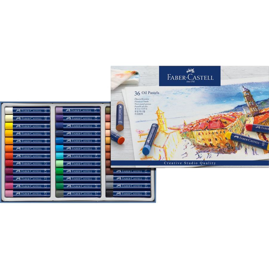 Faber-Castell Creative Studio Oil Pastels Set of 36, Faber-Castell, Crayon, faber-castell-creative-studio-oil-pastels-set-of-36, , Cityluxe