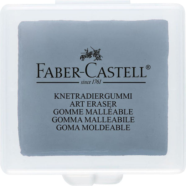 Faber-Castell Kneadable Eraser In Plastic Box (Grey) — front view