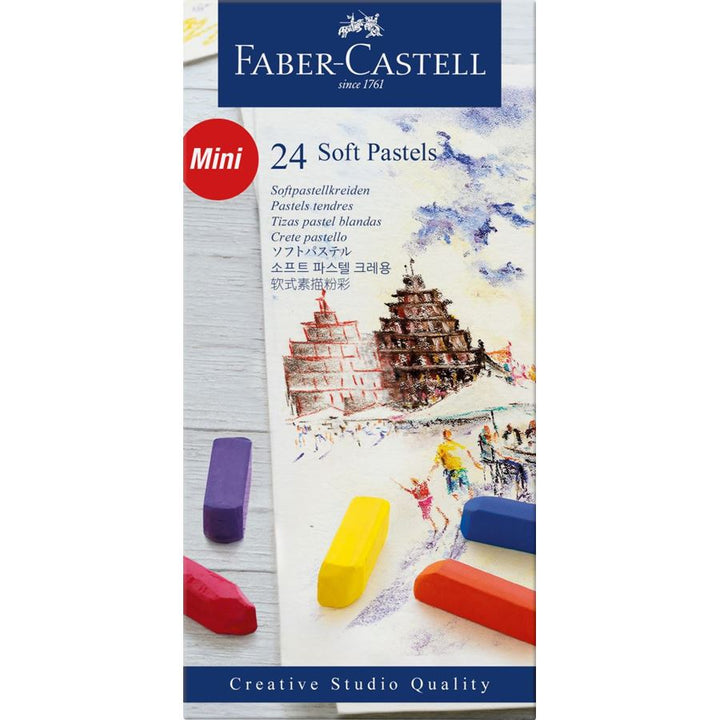 Faber-Castell Creative Studio Soft Pastels Mini Set of 24, Faber-Castell, Crayon, faber-castell-creative-studio-soft-pastels-mini-set-of-24, , Cityluxe